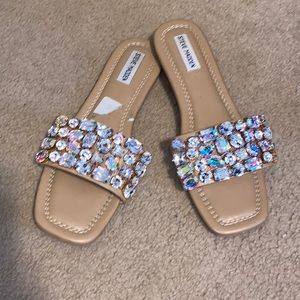 Steve Madden nude sandal rhinestone